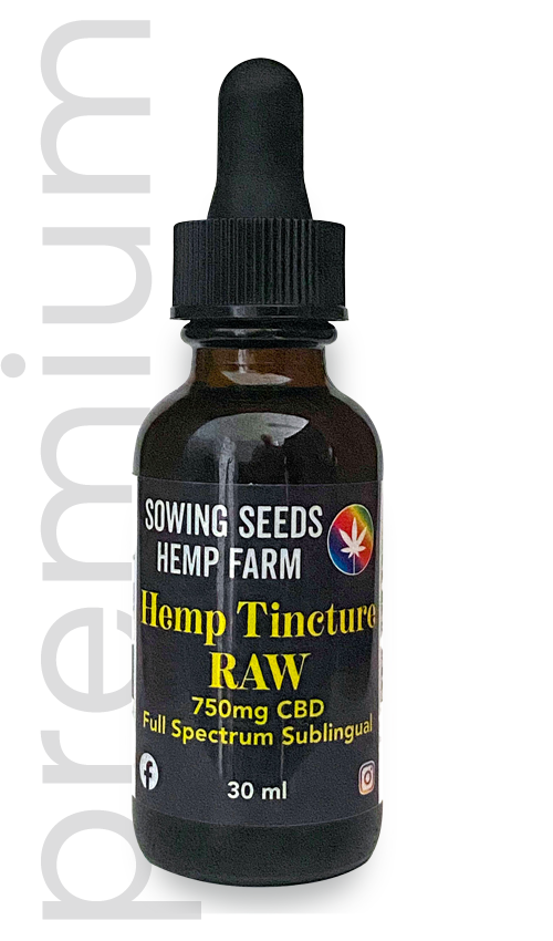 Sowing Seeds Hemp Tincture RAW 750mg Full Spectrum Sublingual