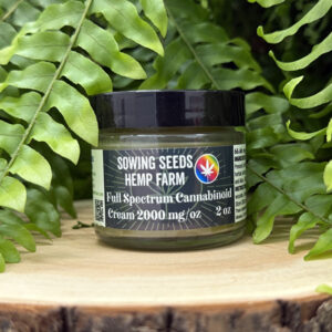 2000mg/oz Full Spectrum Cannabinoid Topical Cream 2oz jar